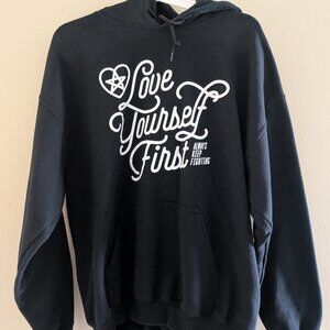 Supernatural Love Yourself First, Always Keep Fighting Jared Padalecki Hoodie.